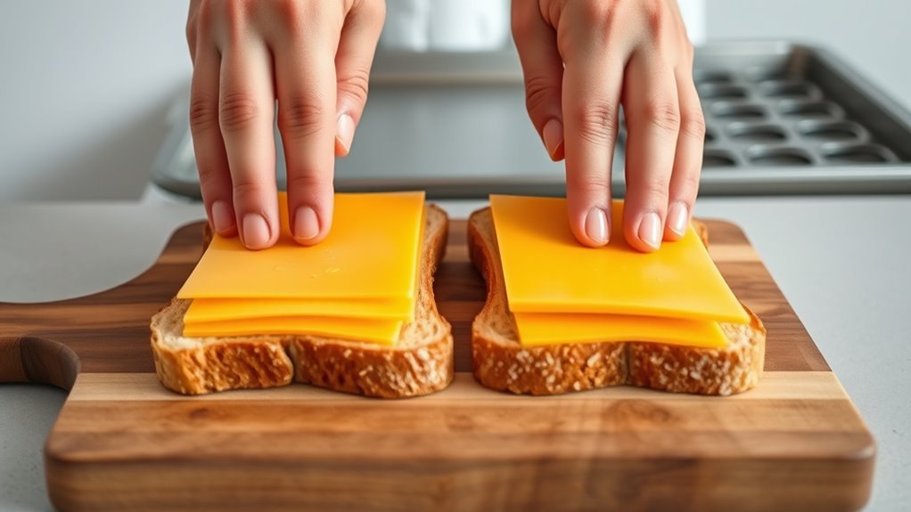 layer cheese spread butter