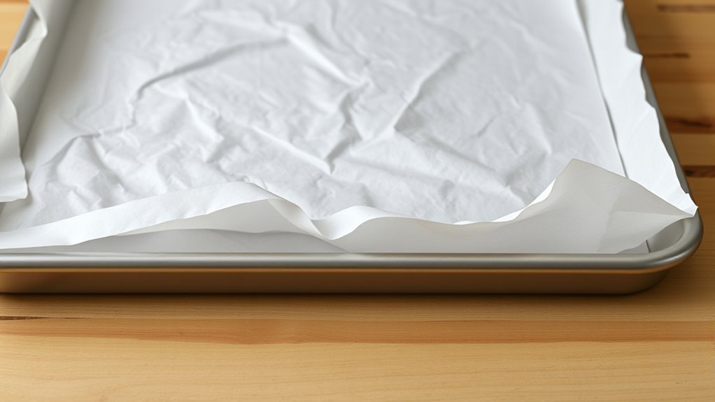 line baking sheet for easy cleanup