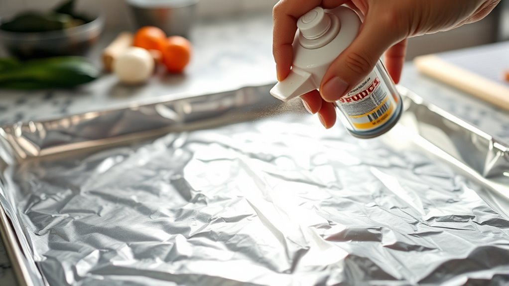 line foil spray ensure flat