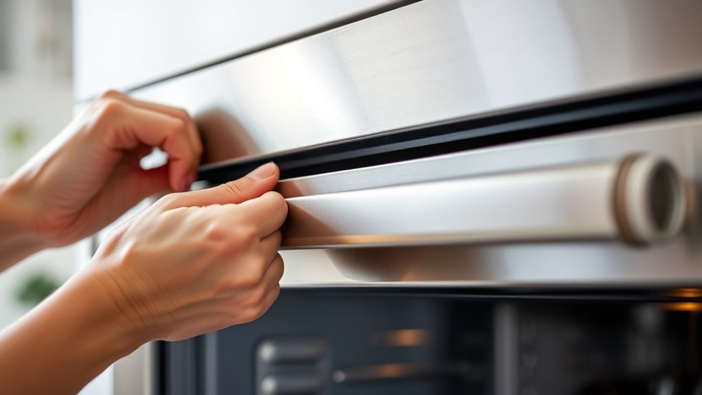 loosen and lift oven door