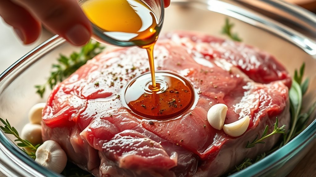 marinate steak tenderize deeply