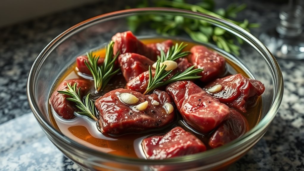 marinate tenderize dry sear