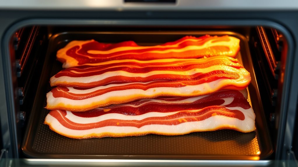 oven baked thick bacon timing