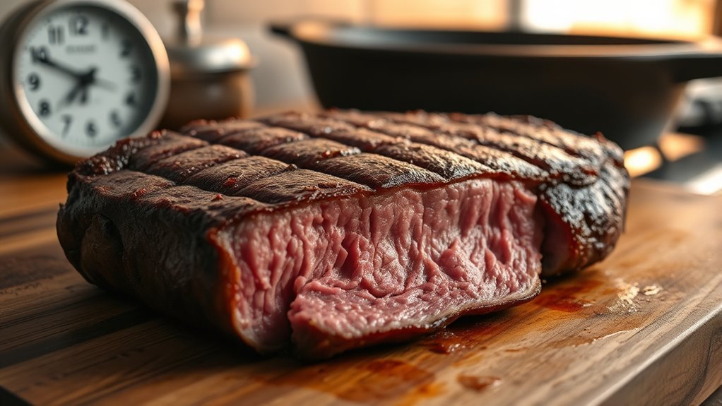 oven cooked steak timing