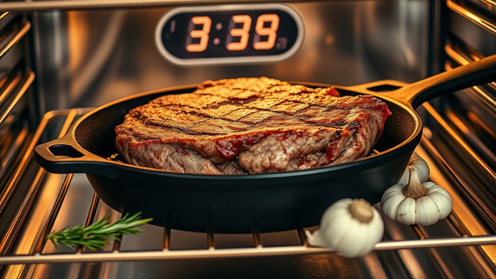 oven cooked steak timing