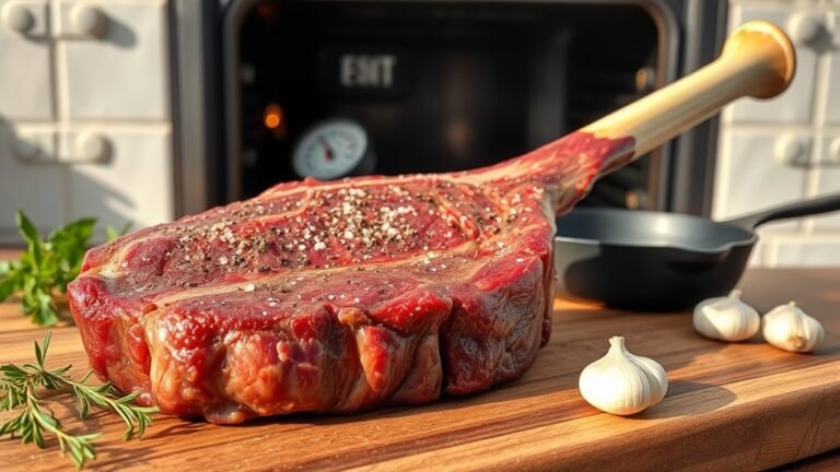 oven cooked tomahawk steak preparation