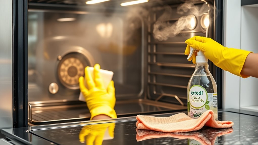 oven door cleaning steps