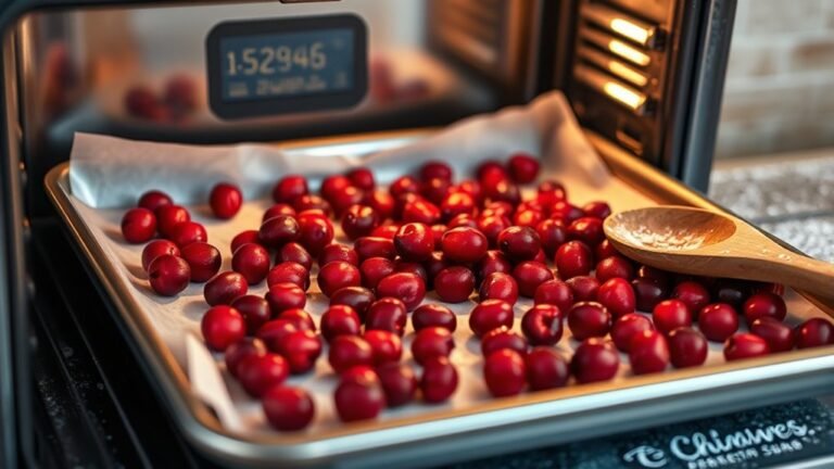oven drying cranberries step by step