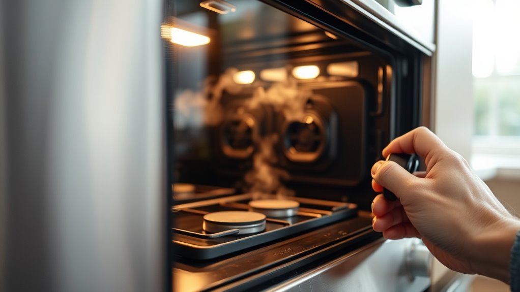 oven gas smell causes