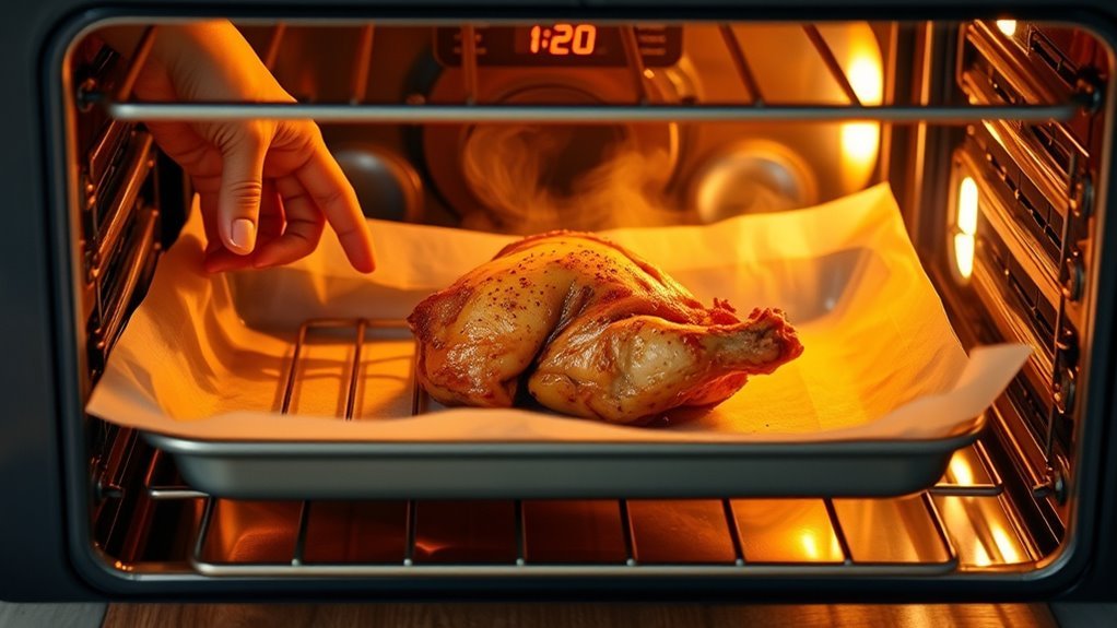 oven reheat chicken safely