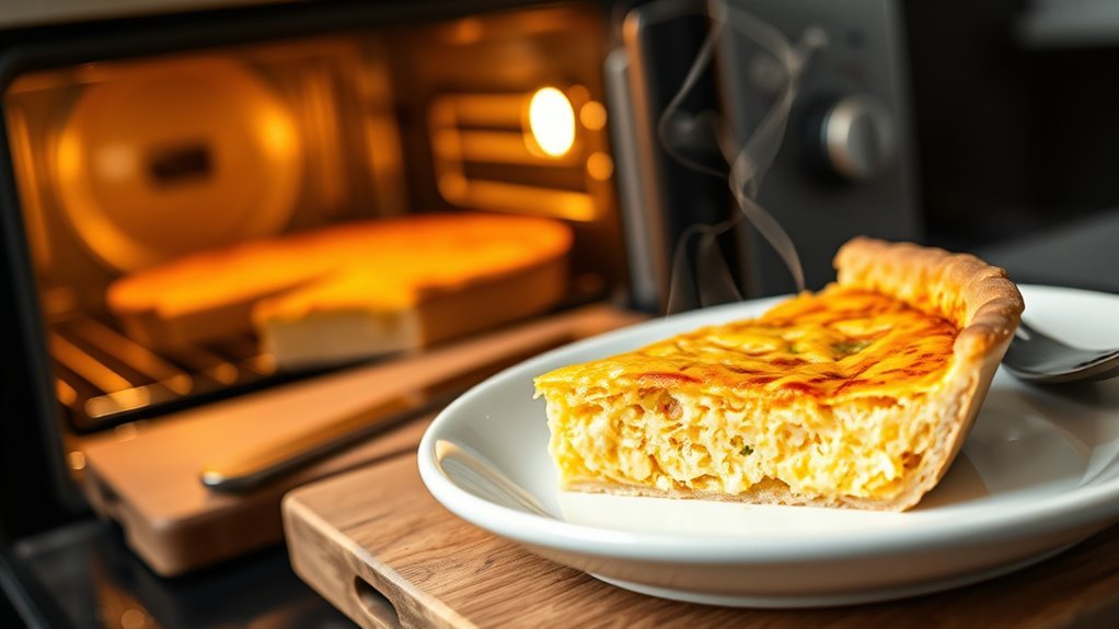 oven reheat quiche properly