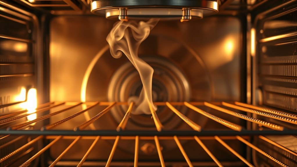 oven residue causing smoke
