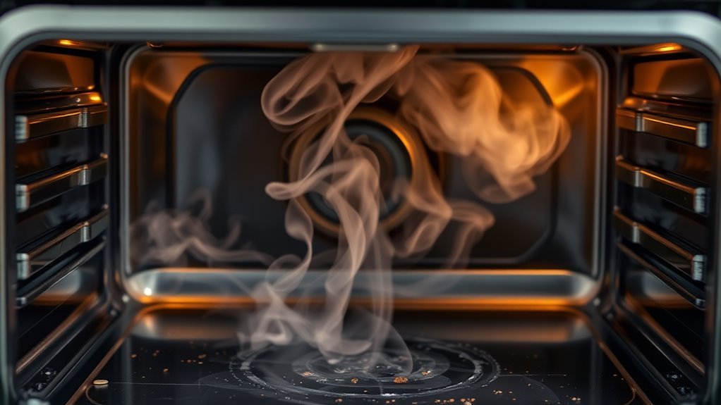 oven smoke from burnt residue