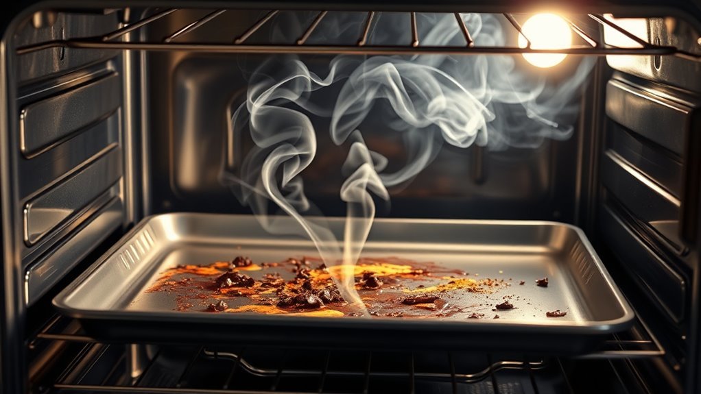 oven smoke from residues