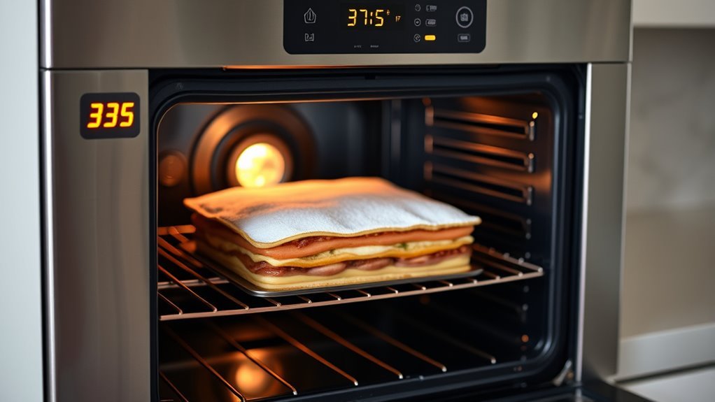 preheat cover bake verify