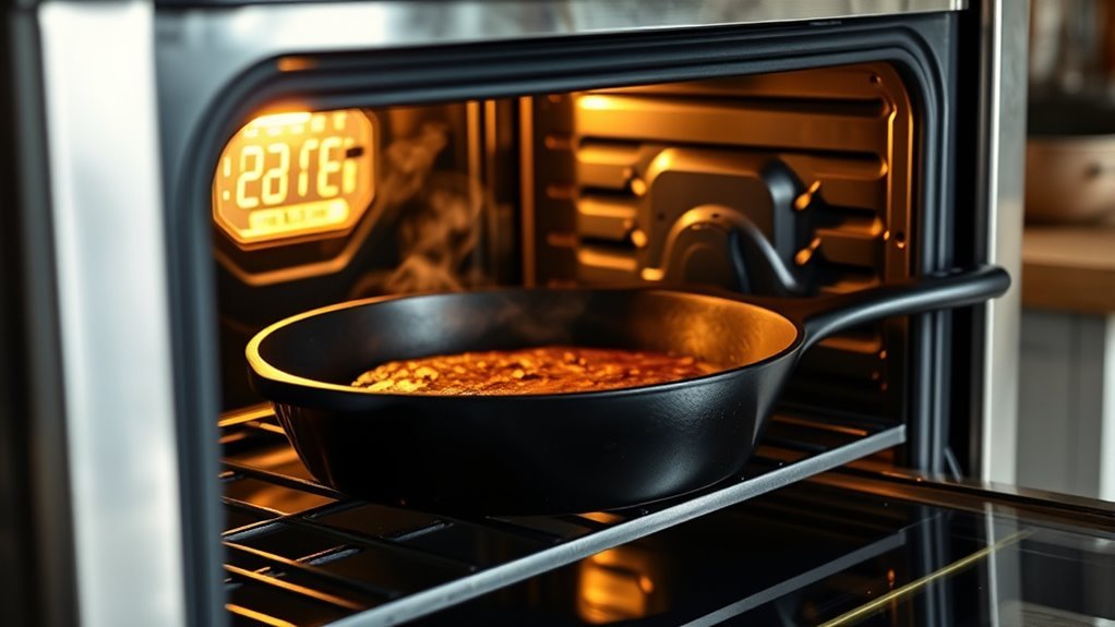 preheat oven and skillet