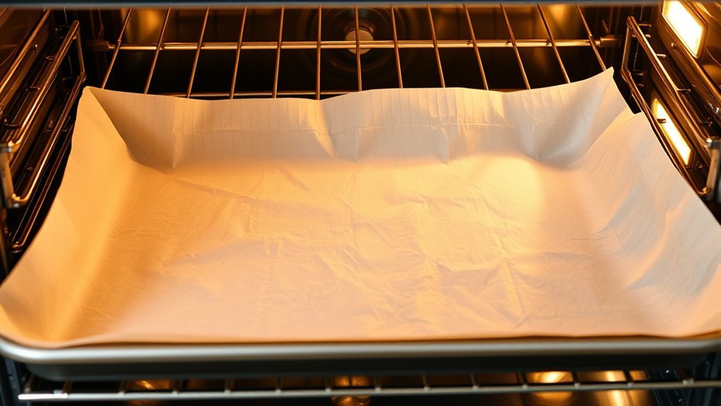 preheat oven line sheet