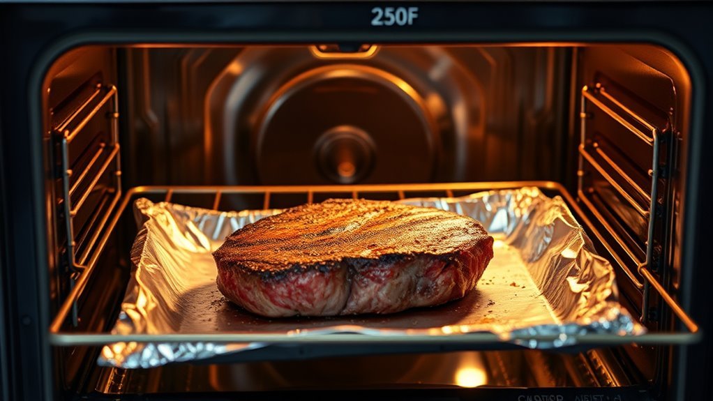 preheat oven to 250 f
