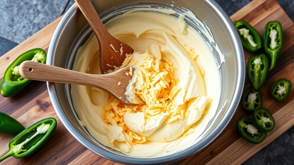 prepare cheesy flavorful filling