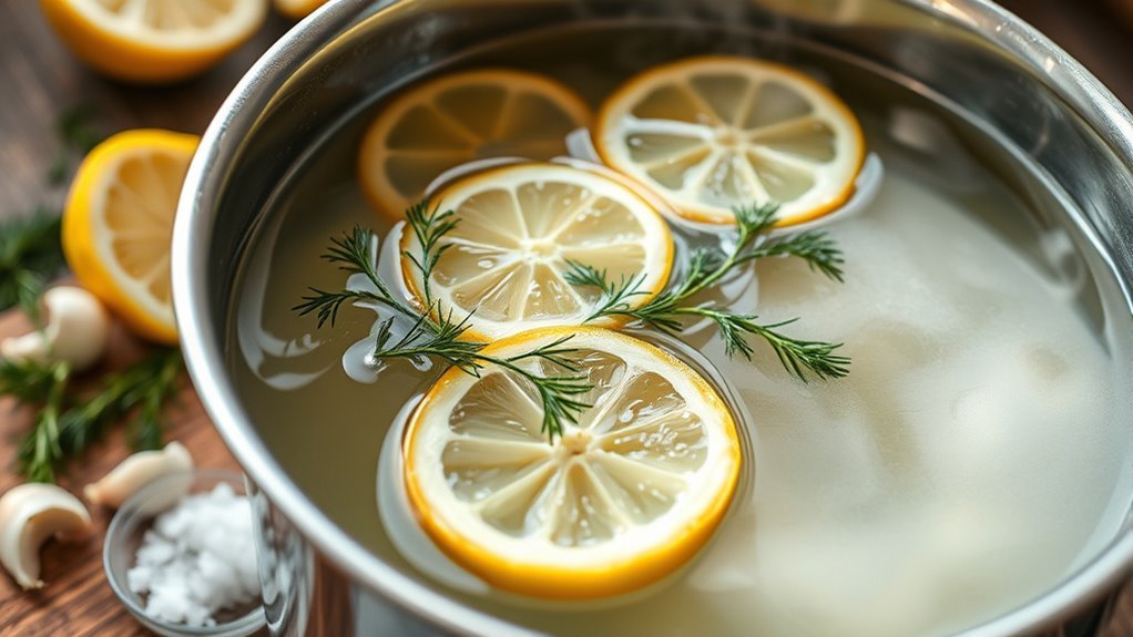 prepare flavorful steaming liquid