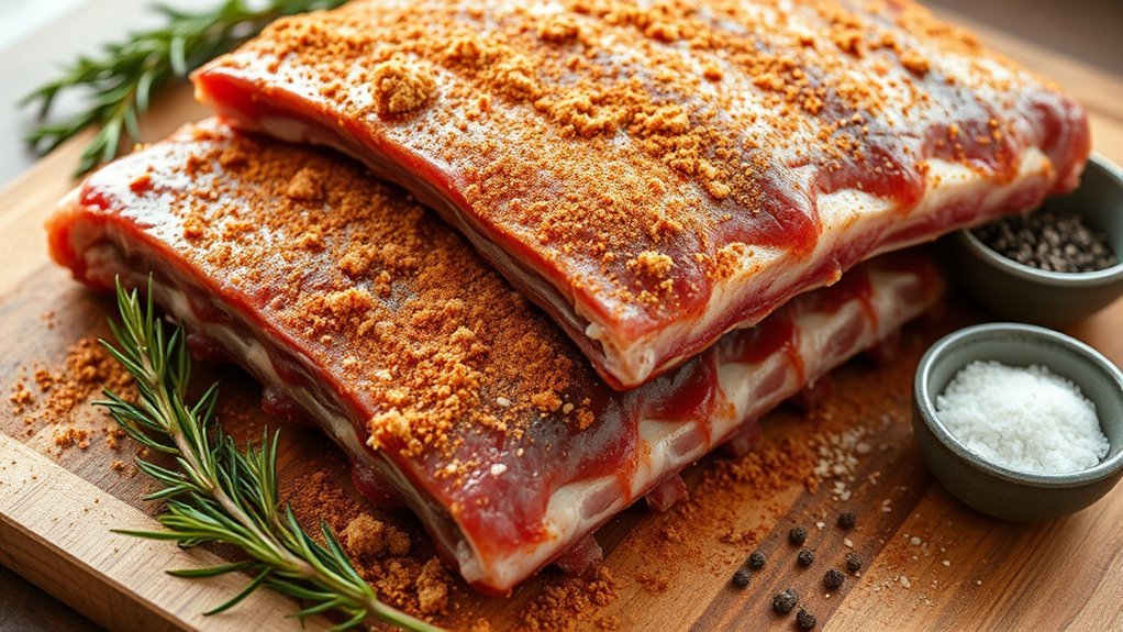 prepare season wrap ribs