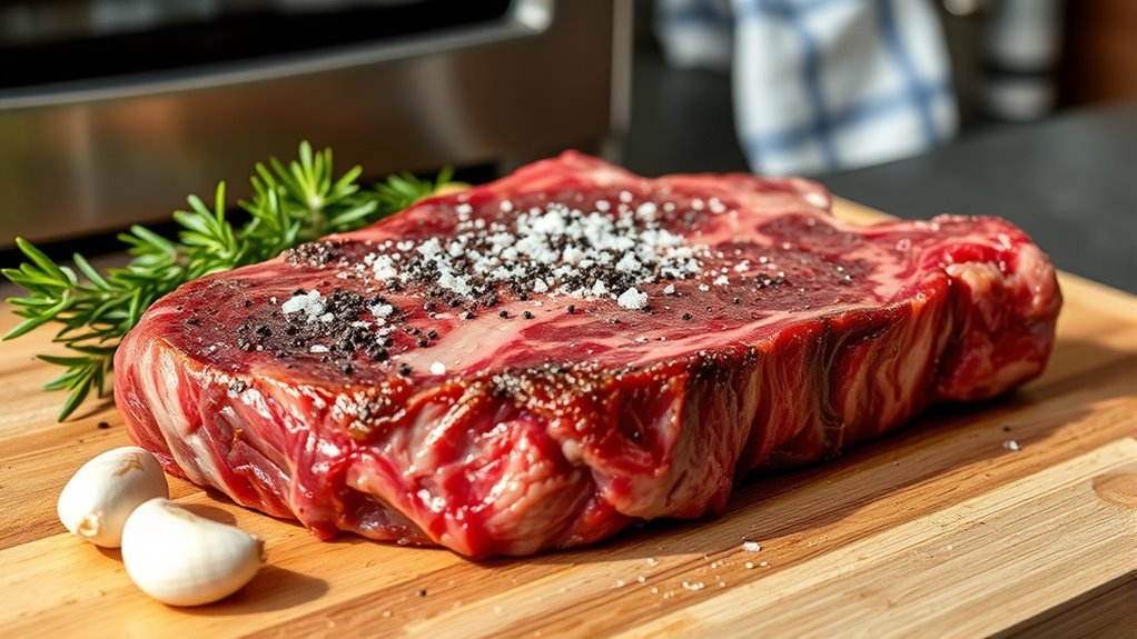 prepare steak preheat oven