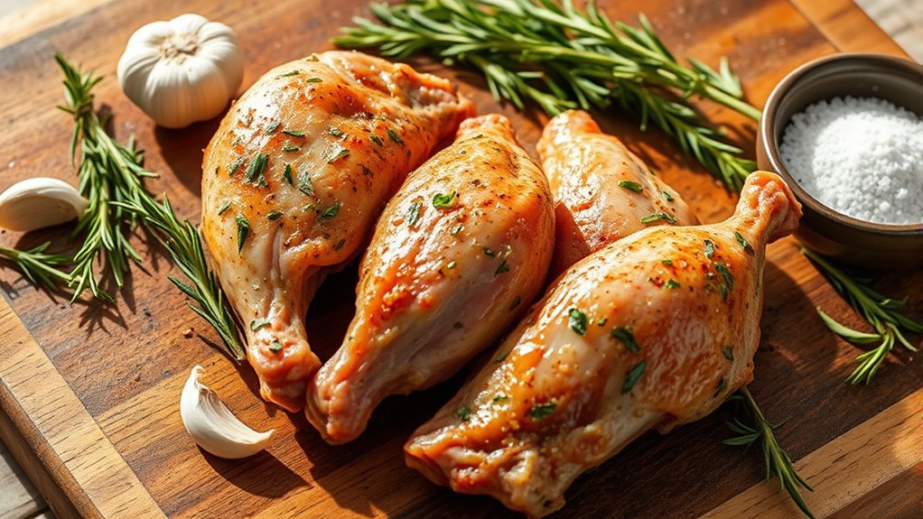 prepare wings with seasoning