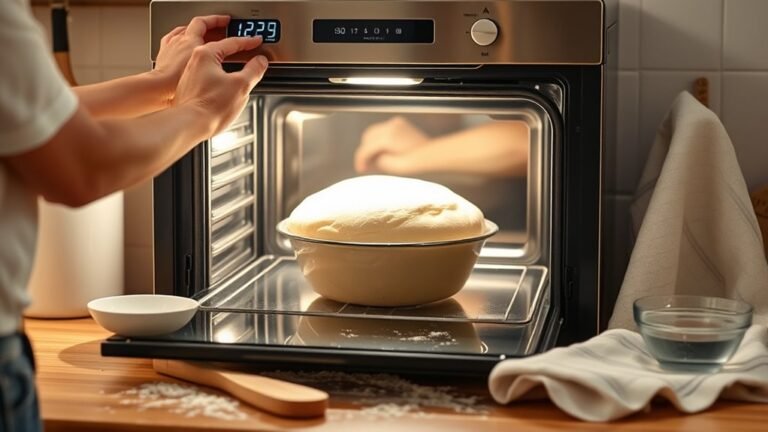 proof dough in oven