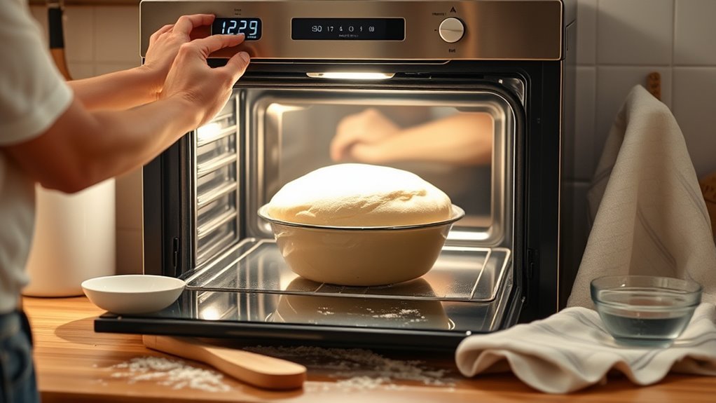 proof dough in oven