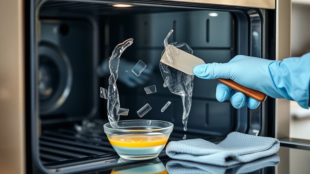 remove melted plastic safely
