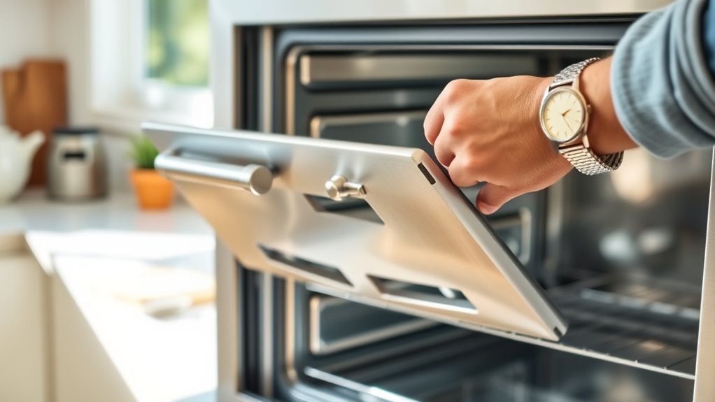 remove oven door easily