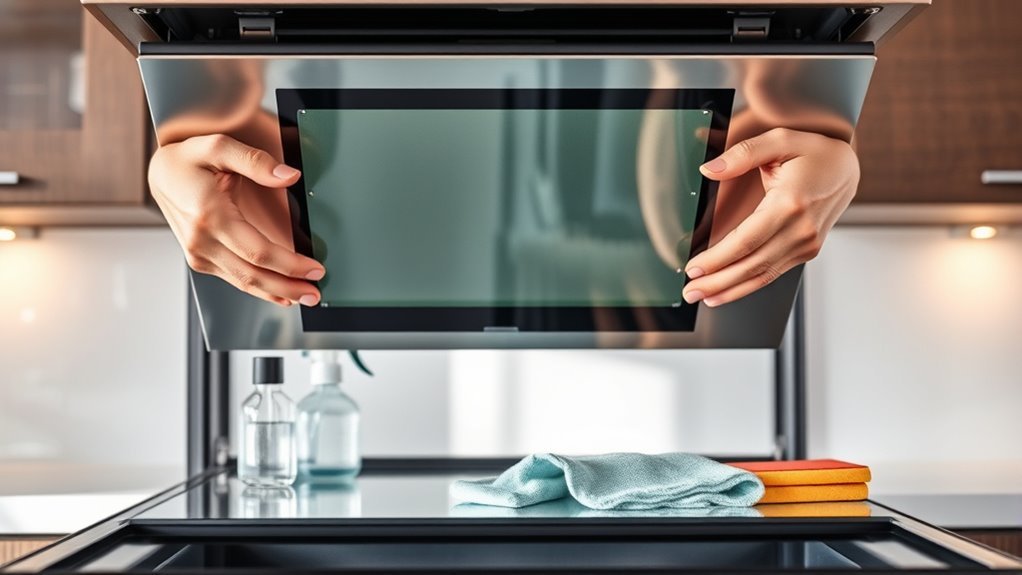 remove oven door for cleaning