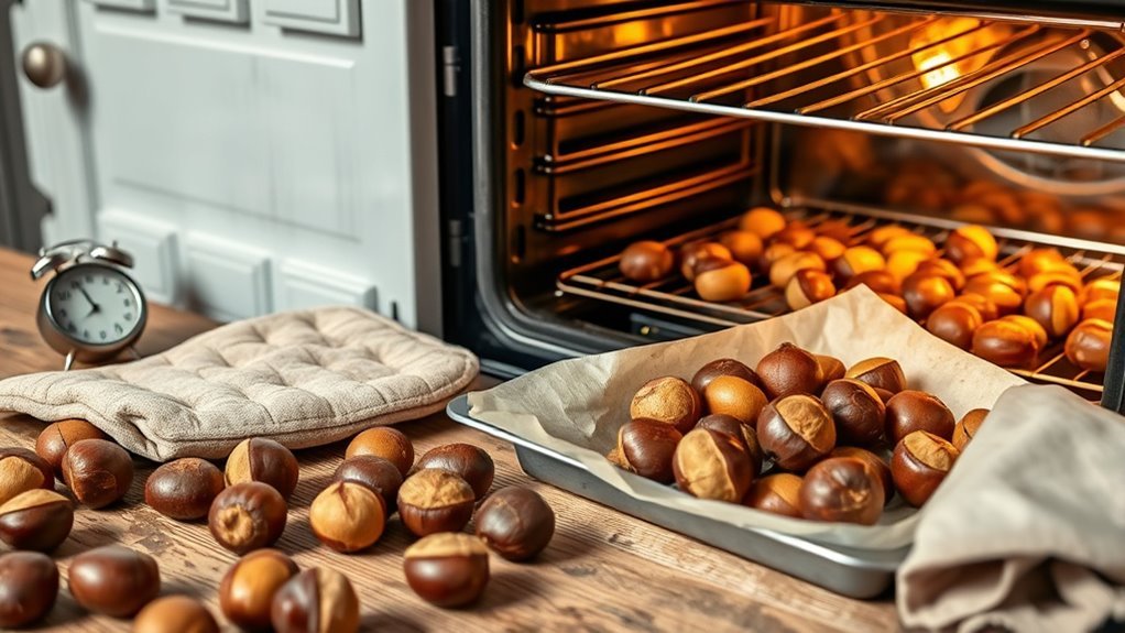 roast chestnuts in oven