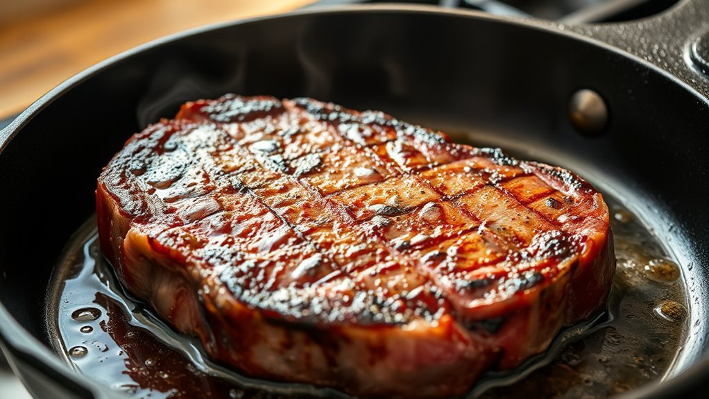 sear steak for crust