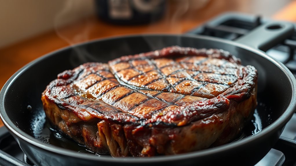 sear steak for crust