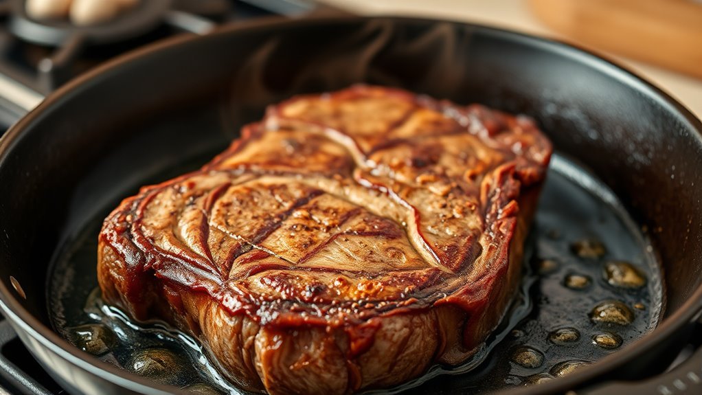 sear steak for crust
