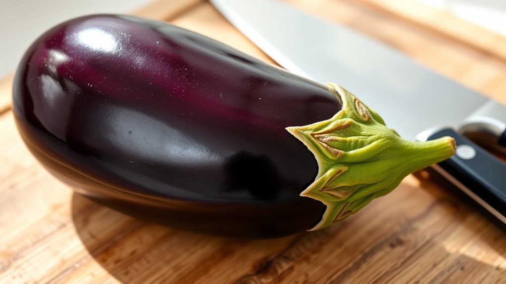 select firm shiny eggplants