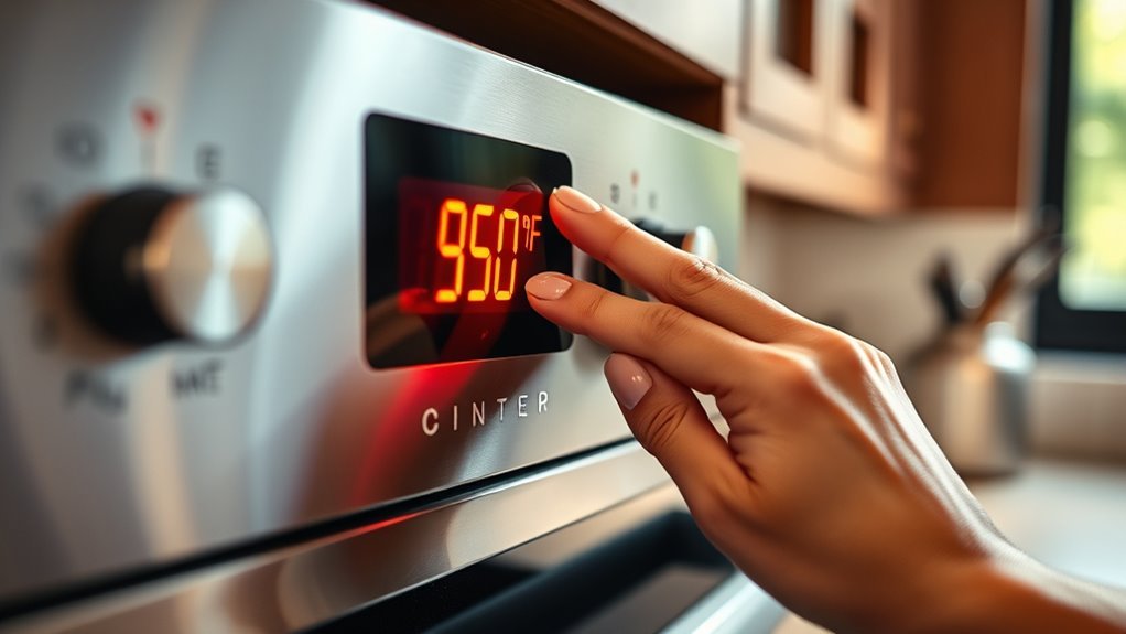 set oven to desired temperature