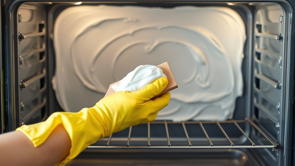 spread baking soda evenly