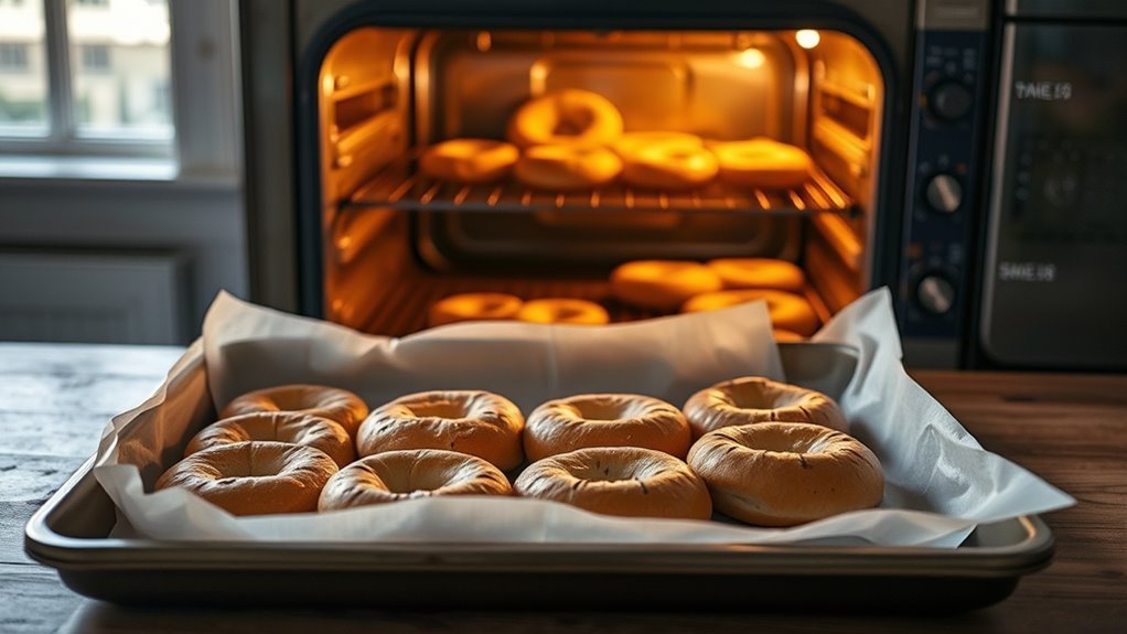 toast bagels in oven