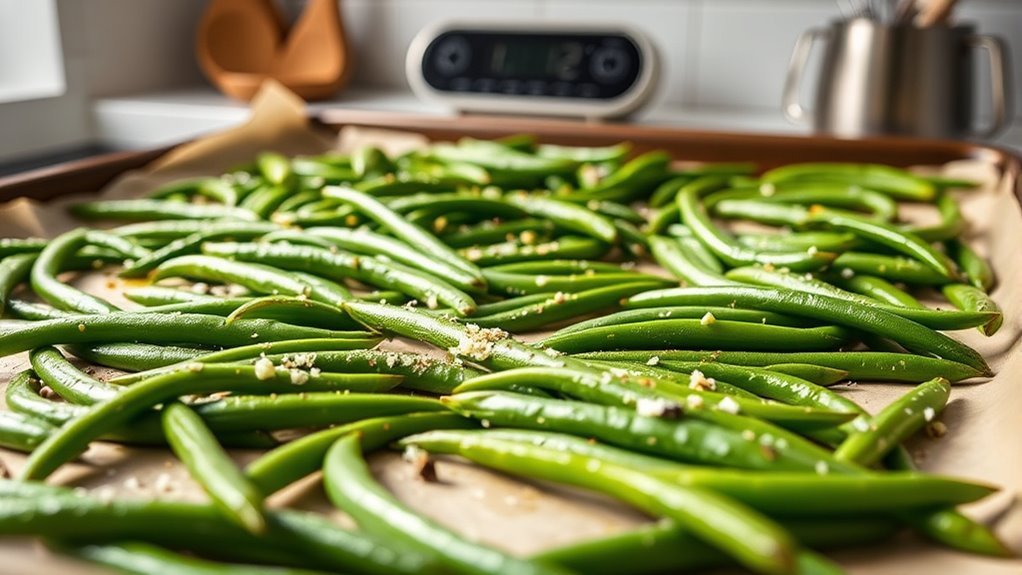 trim rinse dry green beans