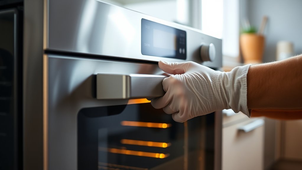 unlock oven door safely