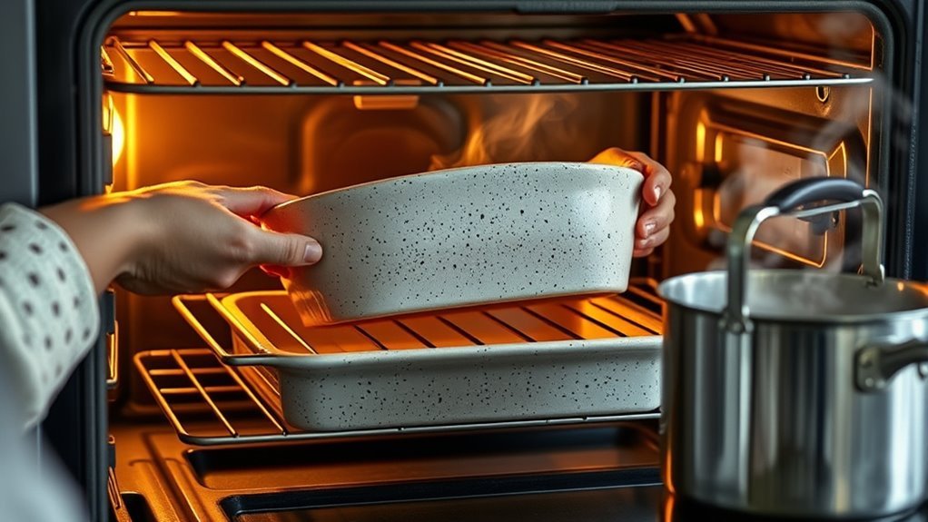 use gradual oven preheating