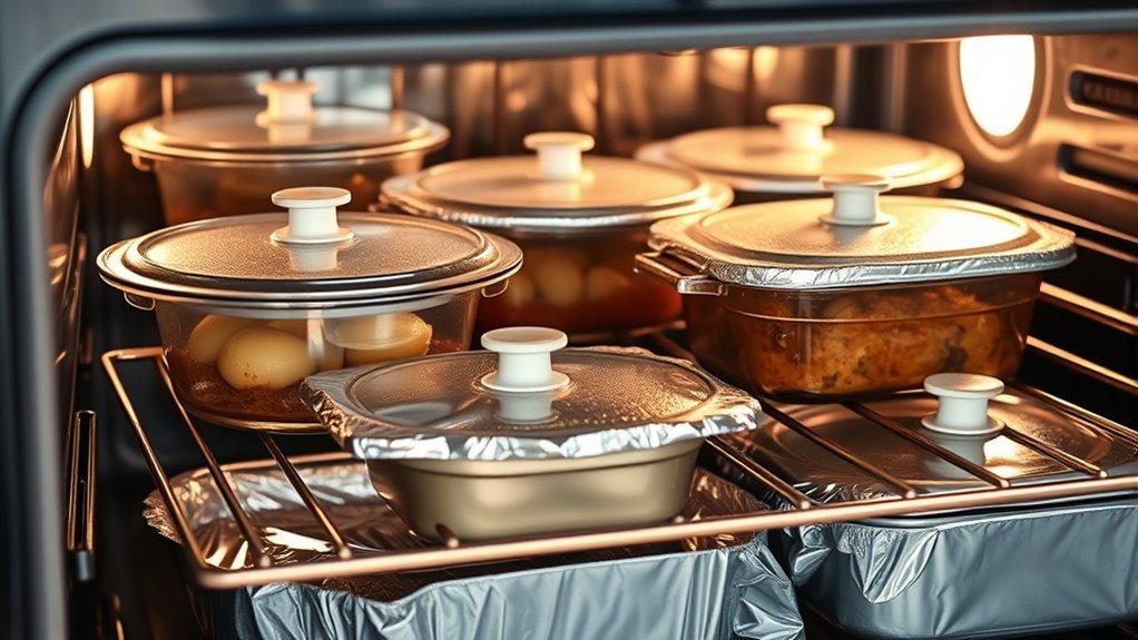 use oven safe covered containers
