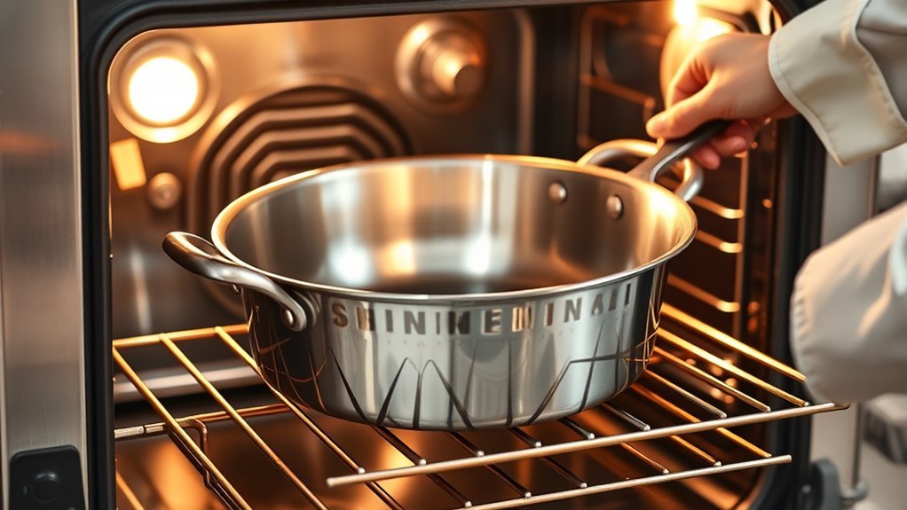 use oven safe handles carefully