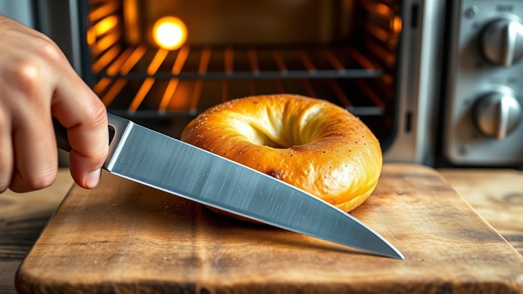 use serrated knife carefully