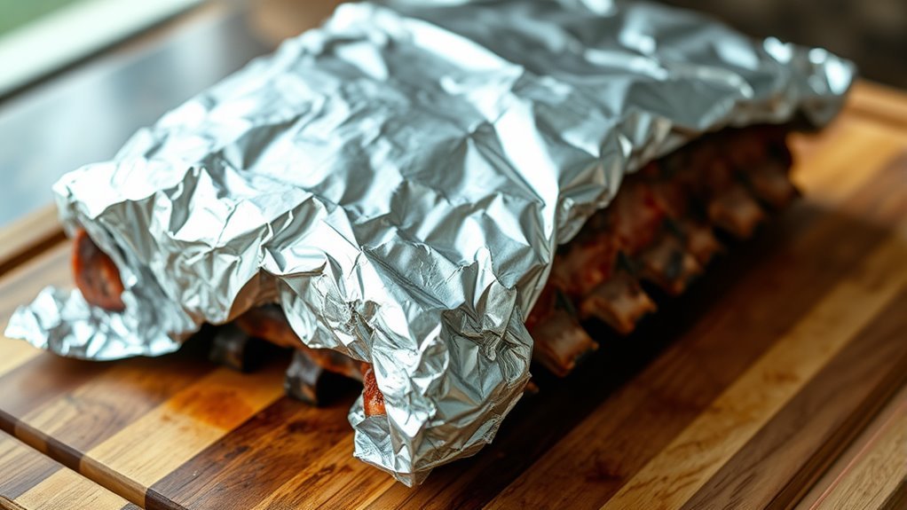 wrap ribs tightly in foil